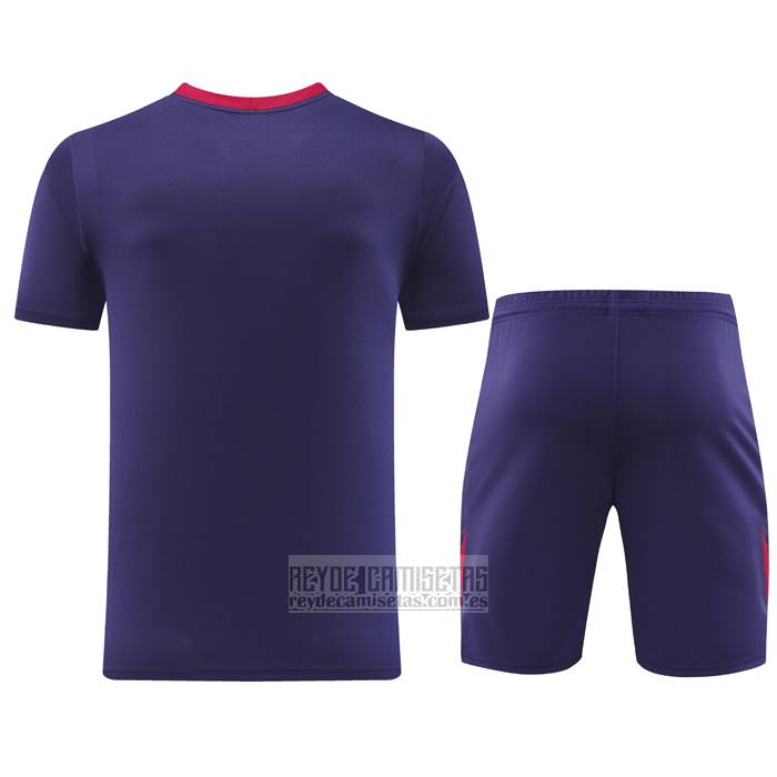 Chandal del Inglaterra Manga Corta 2024-2025 Purpura - Pantalon Corto